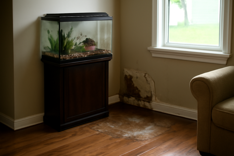 Aquarium Leak Water Removal