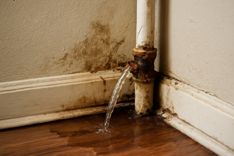 Leaking Pipe Water Removal