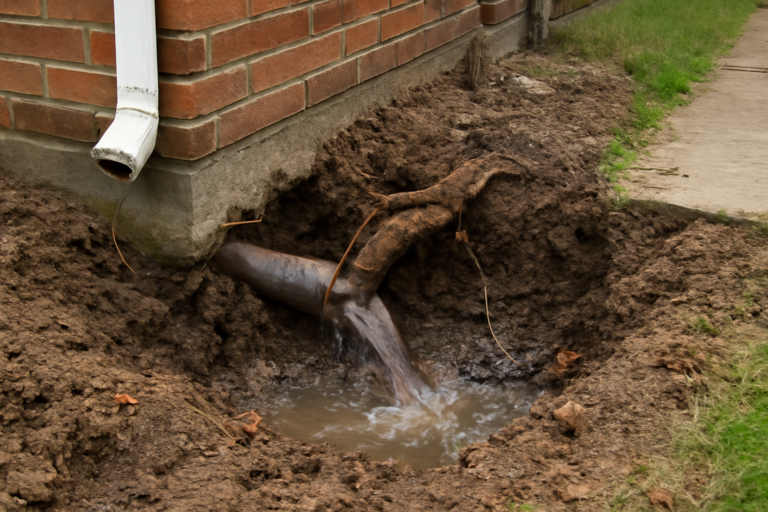 Tree Root Pipe Damage Water Removal